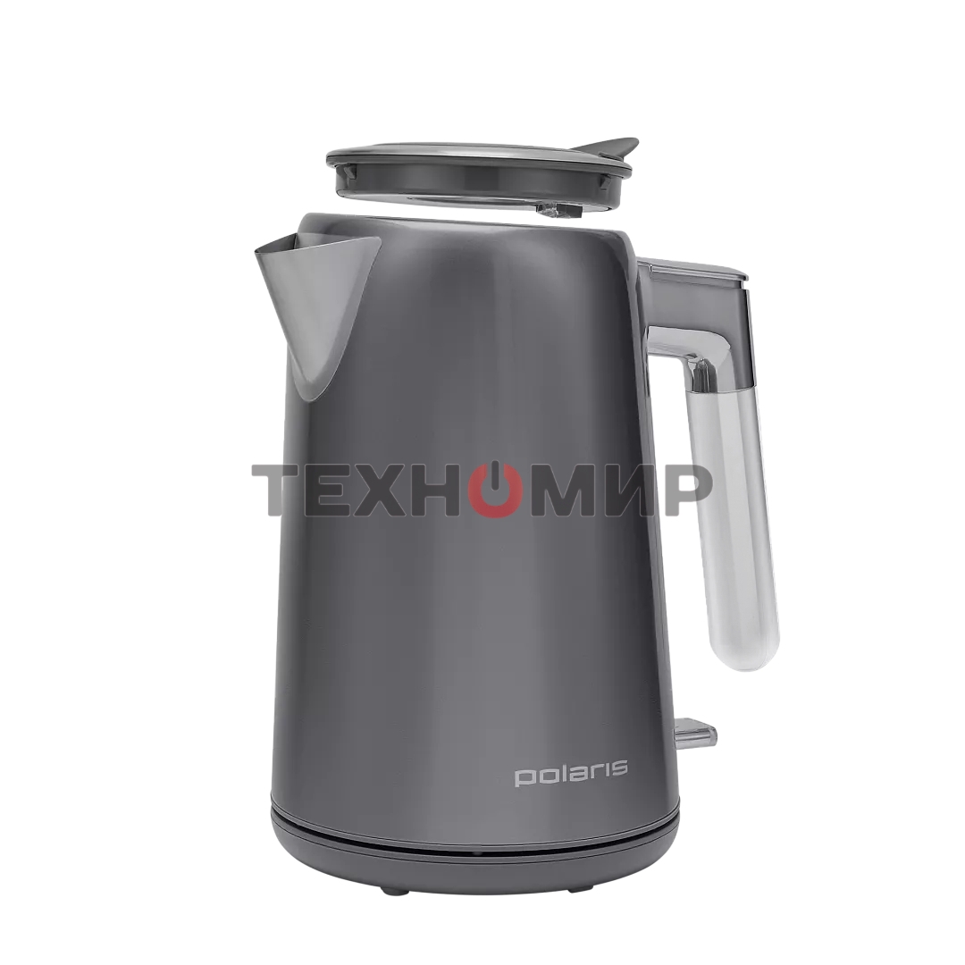 Чайник электрический Polaris PWK-1746СA серый, 1.7 л, ВЕРХ. ЗАЛИВ, нерж.