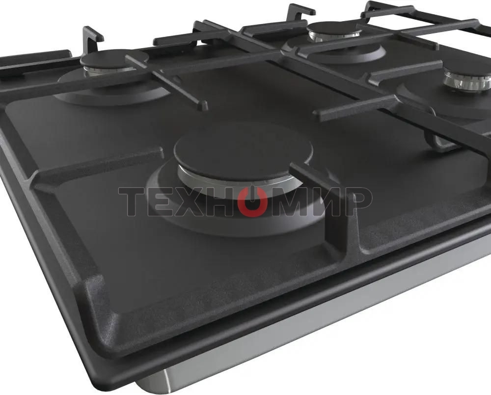Газовая варочная панель Gorenje G641EXB, 4 конфорки, металл, черный