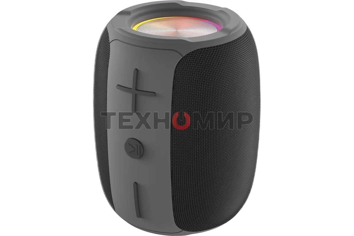 Колонка беспроводная QUMO BatteryBeats BT5.0 5Вт IP64 FM SD USB AUX подсветка 1500мА·ч черный