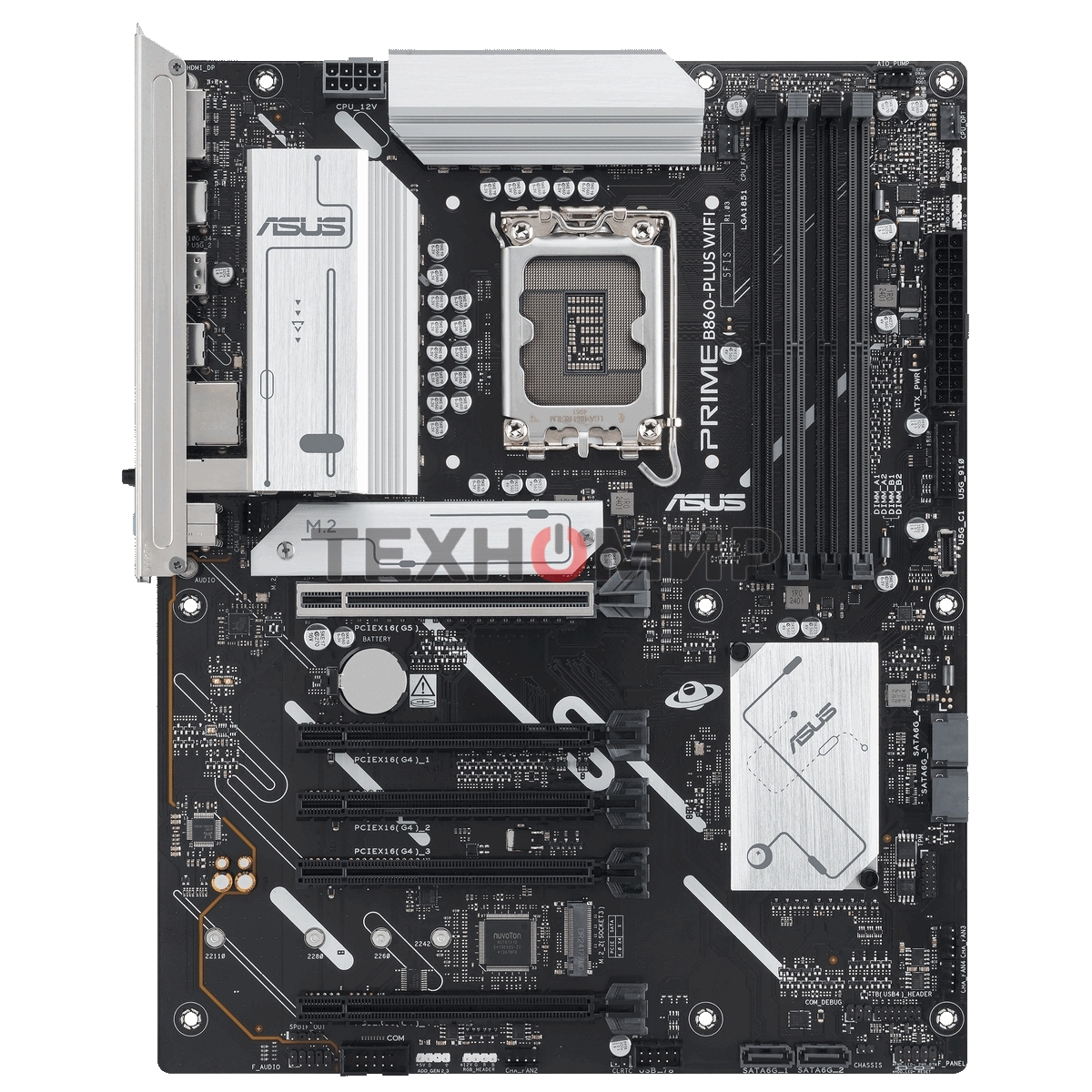 Материнская плата ASUS PRIME B860-PLUS WIFI, LGA 1851, Intel B860, 4xDDR5, 4xSATA, 2xM.2, 1xPCIe 5.0 x16, 4xPCIe 4.0 x16, 2xUSB-C, 4xUSB-A 3.2 Gen 1, 2xUSB-A 3.2 Gen 2, 1xHDMI, 1xDP, 1x2.5Gb LAN, 7.1, ATX