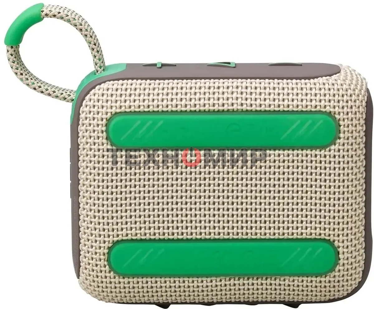 Портативная акустика JBL Go 4 бежевый/зеленый 4.2W 1.0 BT 850mAh (JBLGO4SAND)