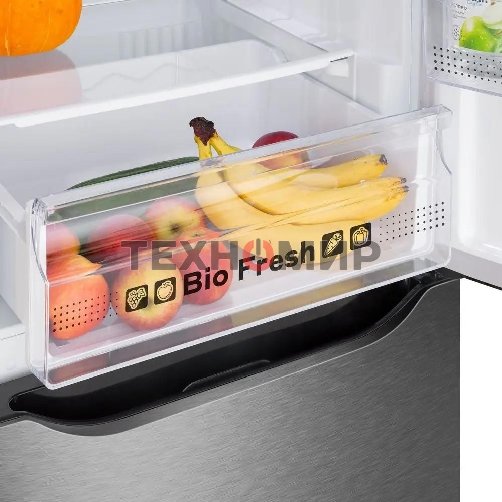 Холодильник Maunfeld MFF187NFIX10 нержавеющая сталь двухкамерный 232/98л морозилка снизу