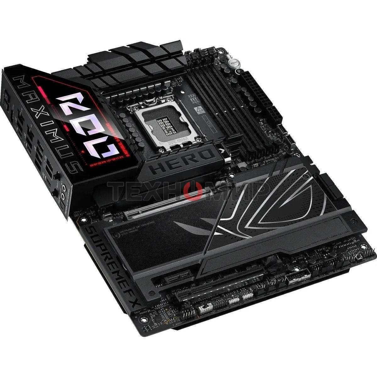 Материнская плата ASUS ROG MAXIMUS Z890 HERO, LGA 1851, Intel Z890, 4xDDR5, 4xSATA, 6xM.2, 1xPCIe 5.0 x16, 1xPCIe 4.0 x4, 1xPCIe x1, 1xHDMI, 2xUSB-C (видеовыход), 4xUSB-A 3.2 Gen 1, 4xUSB-A 3.2 Gen 2, 1xUSB-C 3.2 Gen 2, 2xUSB-C Thunderbolt 4, 2x 5Gb LAN, 