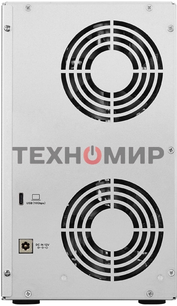 Сетевое хранилище TerraMaster D6-320 DAS tower/JBOD,RAID0,1/up to 2 SATA(3,5' or 2,5')/1xUSB3.2 Type-C gen2/1xPS/1YW