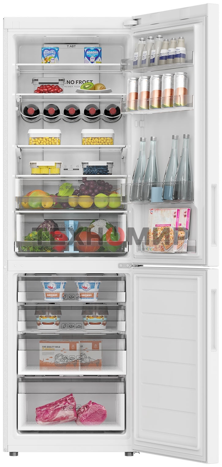 Холодильник Haier C2F636CWRGU1 белый двухкамерный 256/108 л морозилка снизу, No Frost