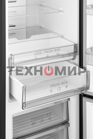 Холодильник Weissgauff WRK 2000 Total NoFrost Inverter Black черный двухкамерный 240/95л морозилка снизу