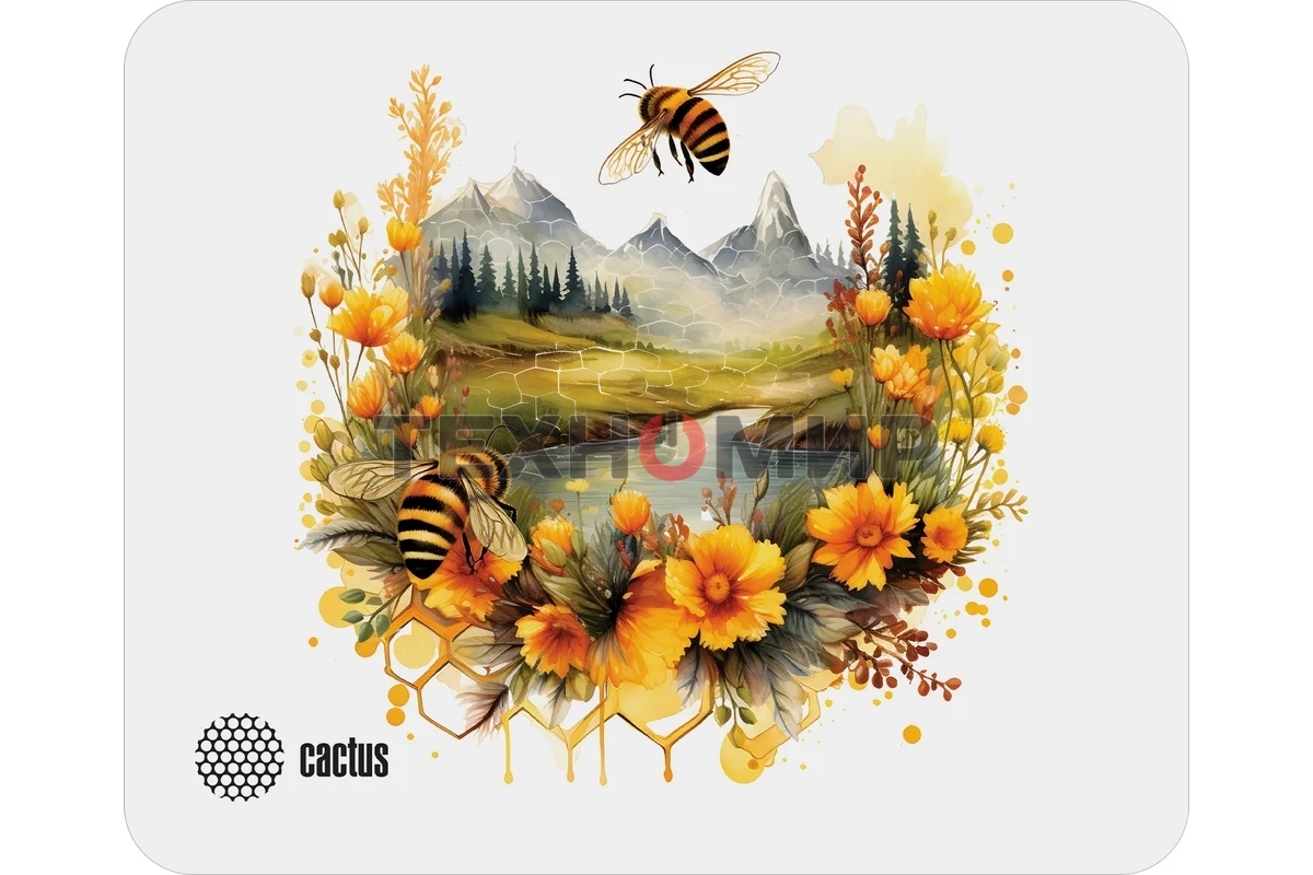 Коврик для мыши Cactus Honeybee 220x180x2мм (CS-MP-P09XS)