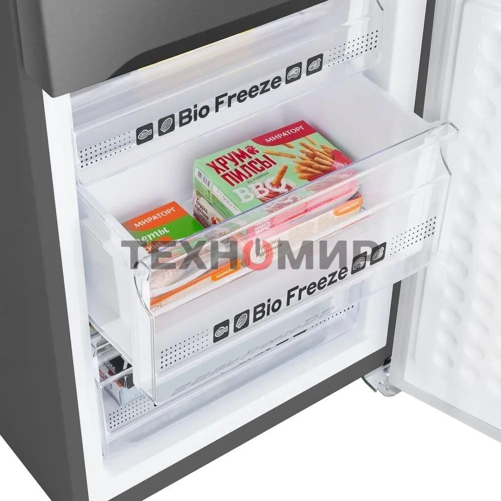 Холодильник Maunfeld MFF187NFIX10 нержавеющая сталь двухкамерный 232/98л морозилка снизу