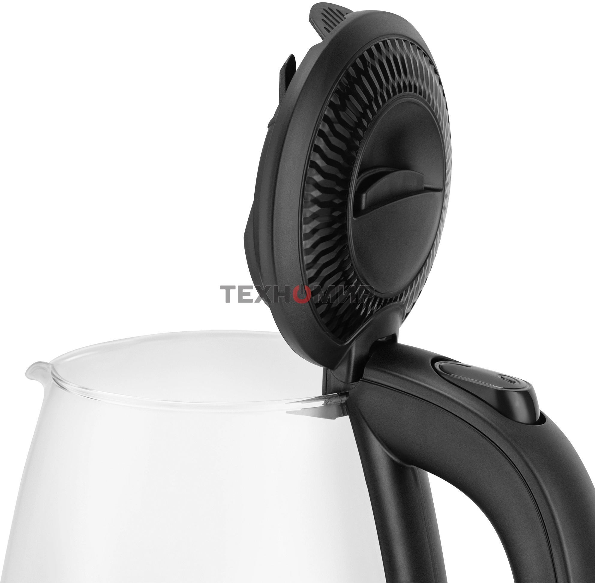 Чайник электрический Vitek VT-7074 1.7 л, 2200 Вт, прозрачный/черный корпус: стекло/пластик