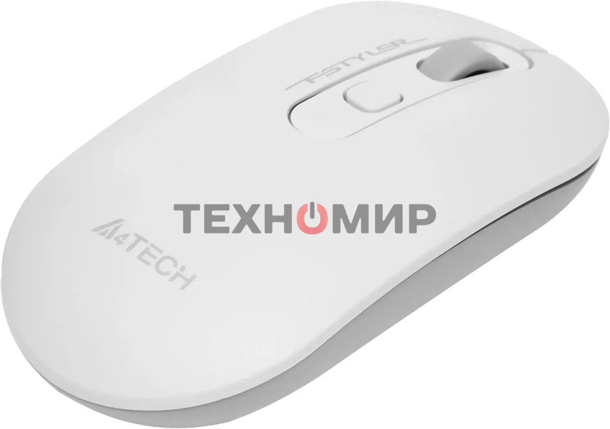 Мышь беспроводная A4Tech Fstyler FG20S белый/серый, 2000 dpi, радиоканал, USB, кнопки - 3