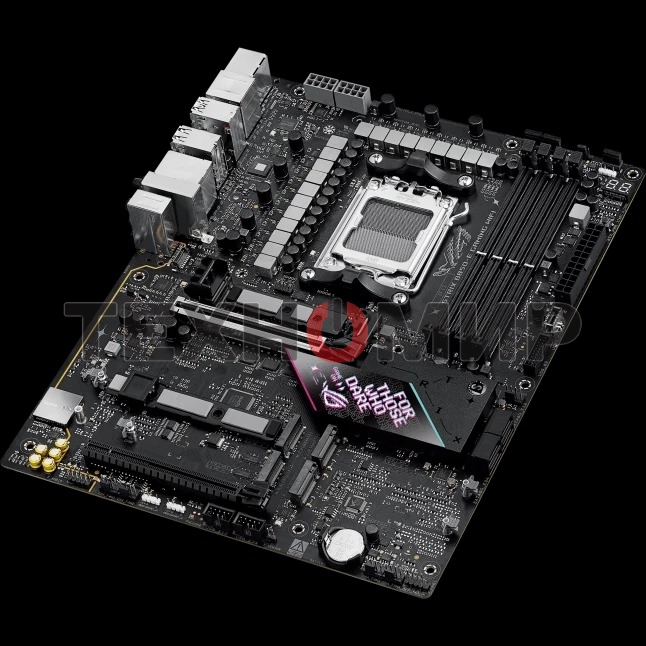 Материнская плата ASUS ROG STRIX B850-E GAMING WIFI, AM5, AMD B850, 4xDDR5, 4xSATA, 5xM.2, 1xPCI-E 5.0 x16, 1xPCI-E 4.0 x16, 1xRealtek 5Gb Ethernet, 1xUSB-C 4, 1xUSB-C 20Gbps, 6xUSB-A 10Gbps, 4xUSB-A 2.0, 3x3.5 мм, 7.1, ATX