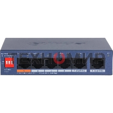 Коммутатор Dahua DH-CS4006-4ET2GT-60 4-портовый гигабитный PoE с функцией облачного управления, 4xRJ45 100Mb, 2xRJ45 1Gb uplink, суммарно 60Вт