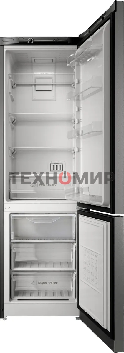 Холодильник Indesit ITS 4200 NG серый двухкамерный 247/78л морозилка снизу, No Frost