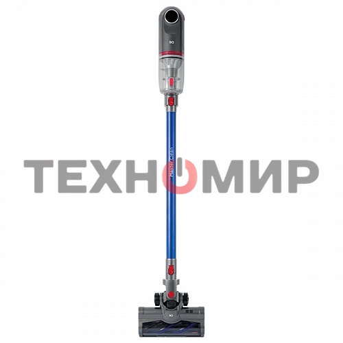 Беспроводной пылесос BQ VCA0102H серый/синий, питание от аккумулятора, 50 Вт, уборка сухая, пылесборник 0,45 л, работа от АКБ max 45 мин.