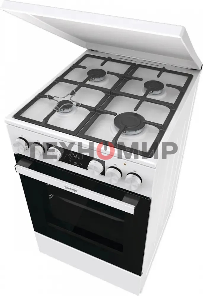Плита комбинированная Gorenje GK5C42WF-B белый, конфорок 4 газовых, духовка 70 л, 50 см x 85 см x 59.4 см