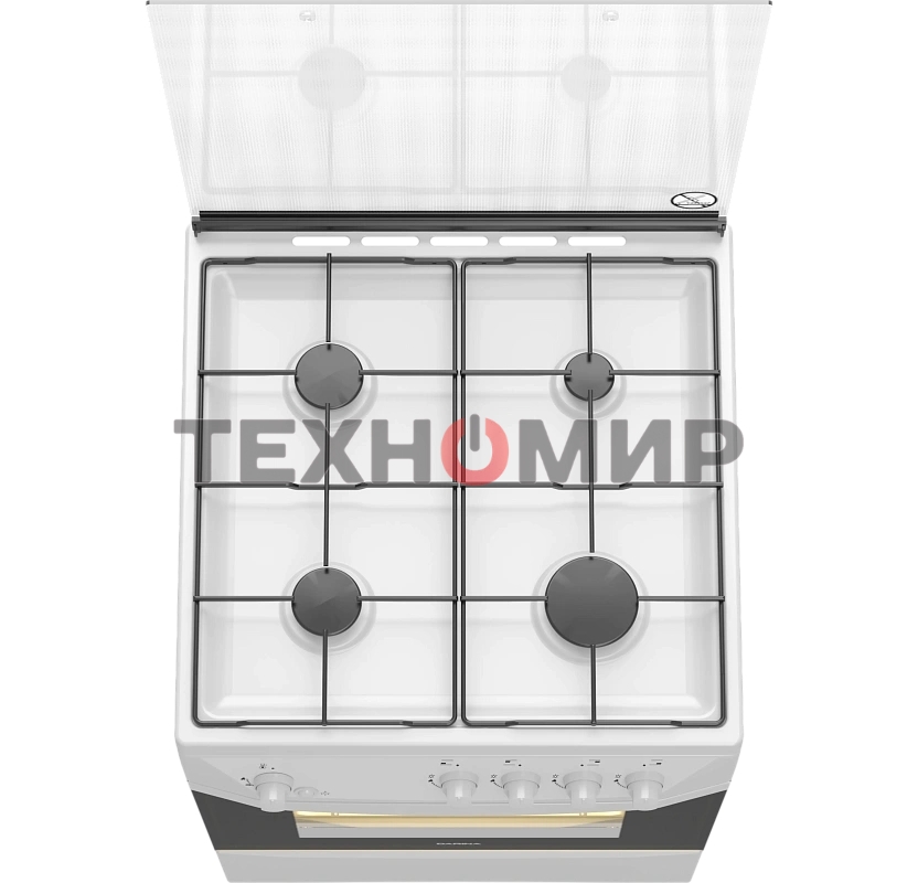 Плита газовая Darina 1D GM141 007 W белый, конфорок 4 шт, духовка 50 л, 60 см x 85 см x 60 см