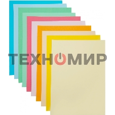 Бумага цветная Silwerhof тонир. 10 л. 10цв. A4 CREATE 80г/м2 папка