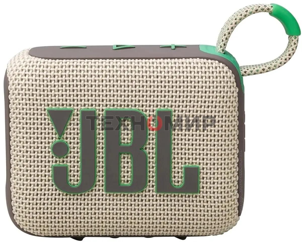 Портативная акустика JBL Go 4 бежевый/зеленый 4.2W 1.0 BT 850mAh (JBLGO4SAND)