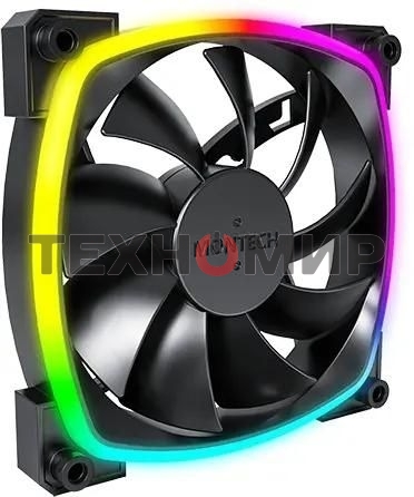 Вентилятор для корпуса Montech AX120 ARGb 120х120x25 черный 4-pin 27дБ (AX120 PWM BLACK) Ret