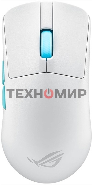 Мышь беспроводная/проводная ASUS ROG Harpe Ace Aim Lab Edition белый, 36000 dpi, радиоканал, Bluetooth, USB, кнопки - 5
