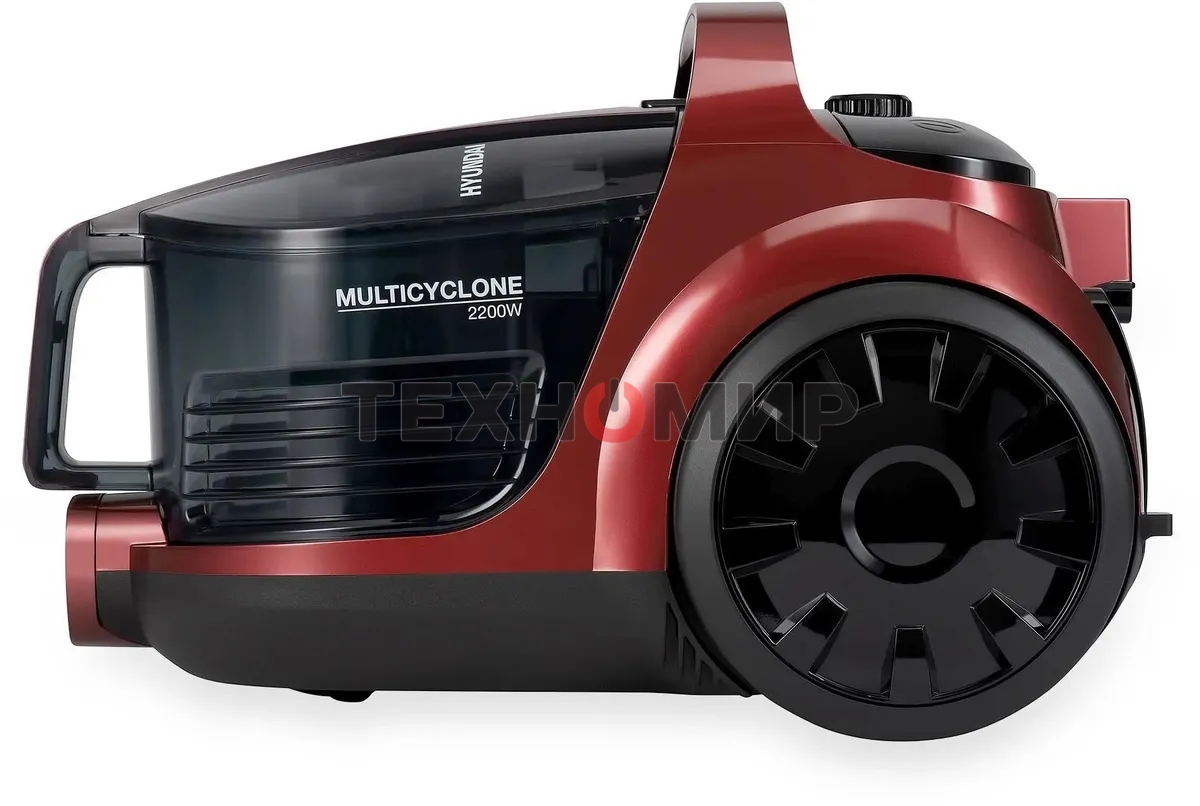 Пылесос Hyundai HYV-C2645 красный/черный, 380/2200 Вт, уборка сухая, пылесборник контейнер 3,5 л