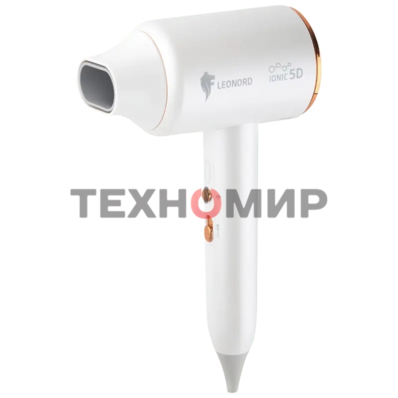 Фен LEONORD LE-1213 белый, 2000 Вт, ионизация