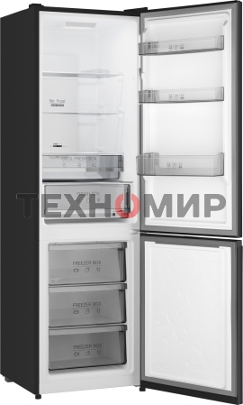 Холодильник Weissgauff WRK 2000 Total NoFrost Inverter Black черный двухкамерный 240/95л морозилка снизу