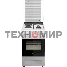 Плита комбинированная Darina 1D KM 241 337 W белый/черный, конфорок 4 шт, духовка 50 л, 50 см x 85 см x 60 см