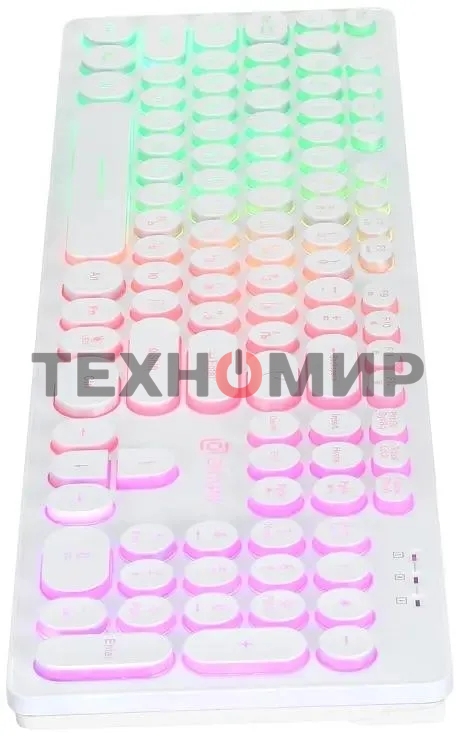 Клавиатура проводная Oklick 420MRL 1091227, USB, белый
