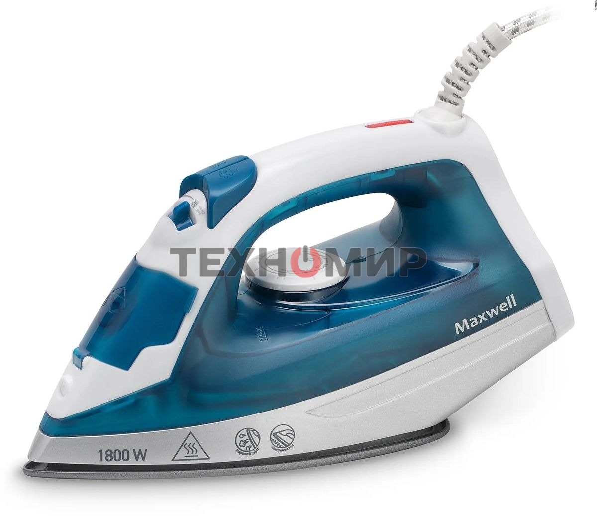 Утюг Maxwell MW-3056, белый/синий