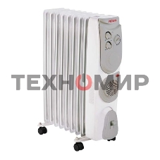 Масляный обогреватель Ресанта ОМ-9АВ (9 секций) белый, 2400 Вт, 30 м2, термостат 67/3/22