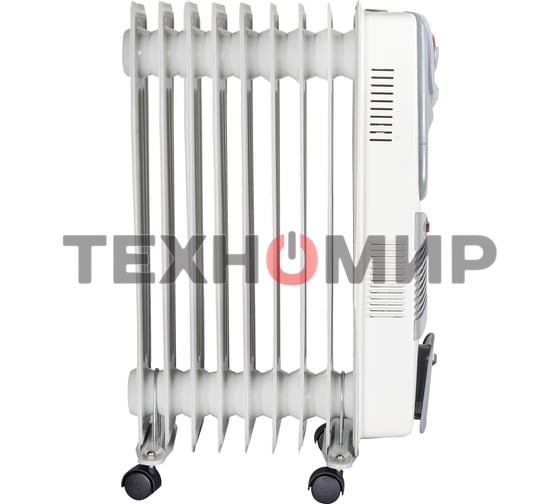 Масляный обогреватель Ресанта ОМ-9АВ (9 секций) белый, 2400 Вт, 30 м2, термостат 67/3/22