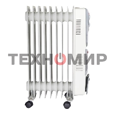 Масляный обогреватель Ресанта ОМ-9АВ (9 секций) белый, 2400 Вт, 30 м2, термостат 67/3/22
