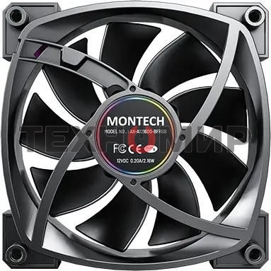 Вентилятор для корпуса Montech AX120 ARGb 120х120x25 черный 4-pin 27дБ (AX120 PWM BLACK) Ret