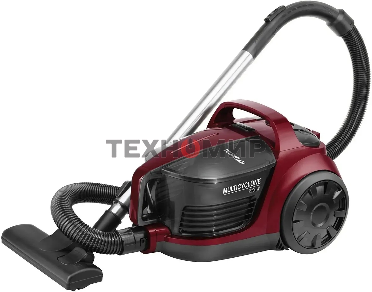 Пылесос Hyundai HYV-C2645 красный/черный, 380/2200 Вт, уборка сухая, пылесборник контейнер 3,5 л