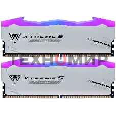 Оперативная память Patriot Viper Xtreme 5, DDR5, 32Gb (2x16GB), 6000MHz, CL30, DIMM, с радиаторами, RGb, серебристый
