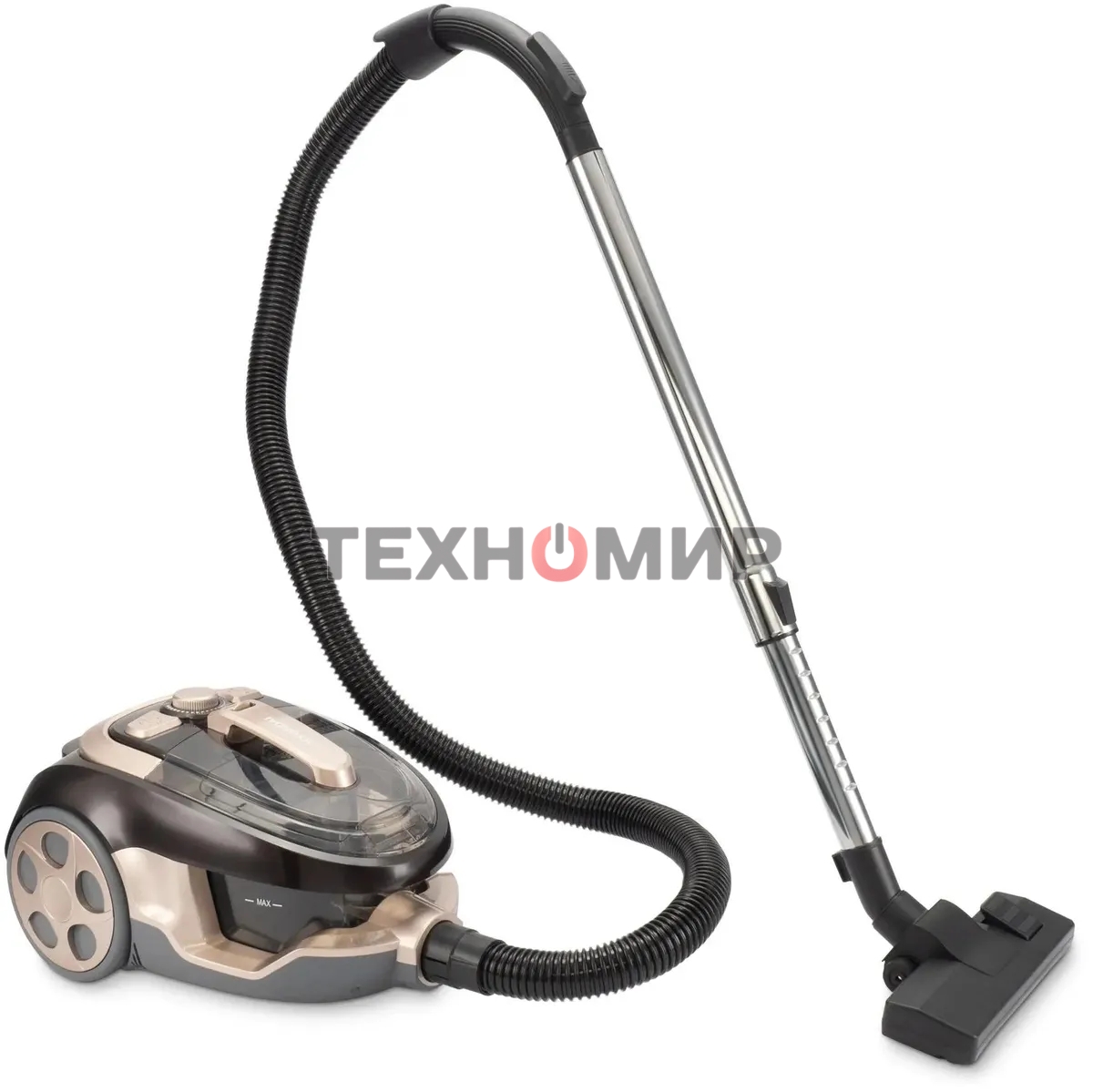 Пылесос Hyundai HYV-C3550 золотистый/темно-коричневый, 380/2220 Вт, уборка сухая, пылесборник контейнер 2,5 л