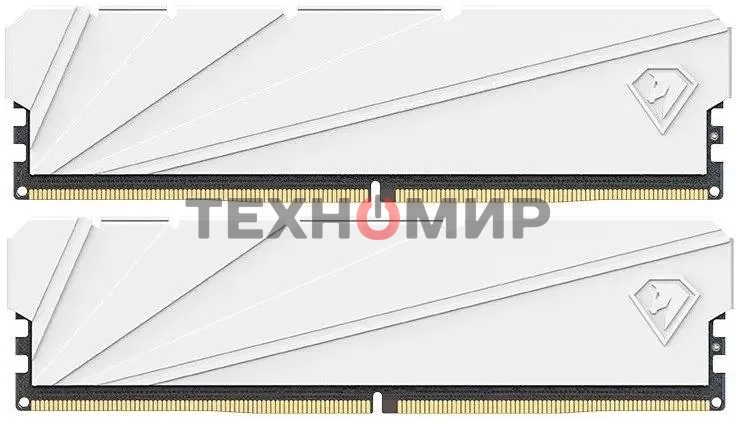 Оперативная память NETAC Shadow S, DDR4, 32Gb (2x16 GB), 3200 MHz, CL16, DIMM, радиатор, белый