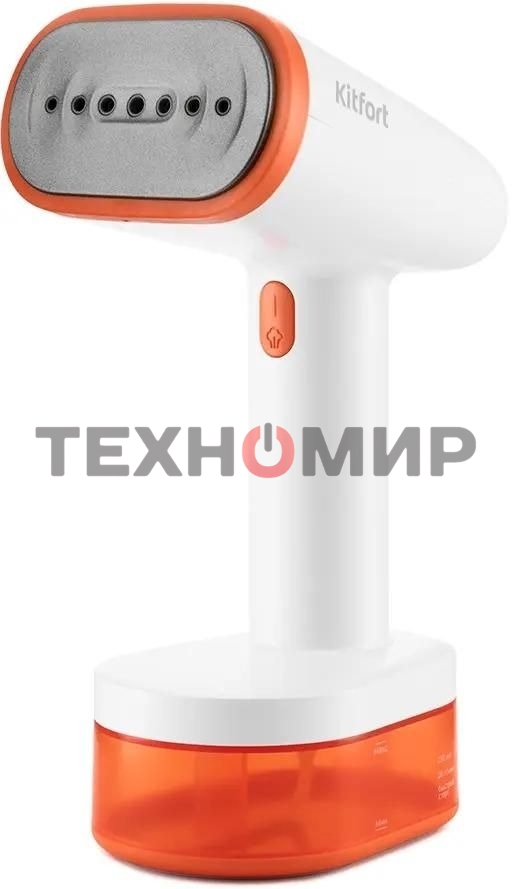 Отпариватель Kitfort КТ-984-4 оранжевый, 1600 Вт, 28 г/мин, 250 мл