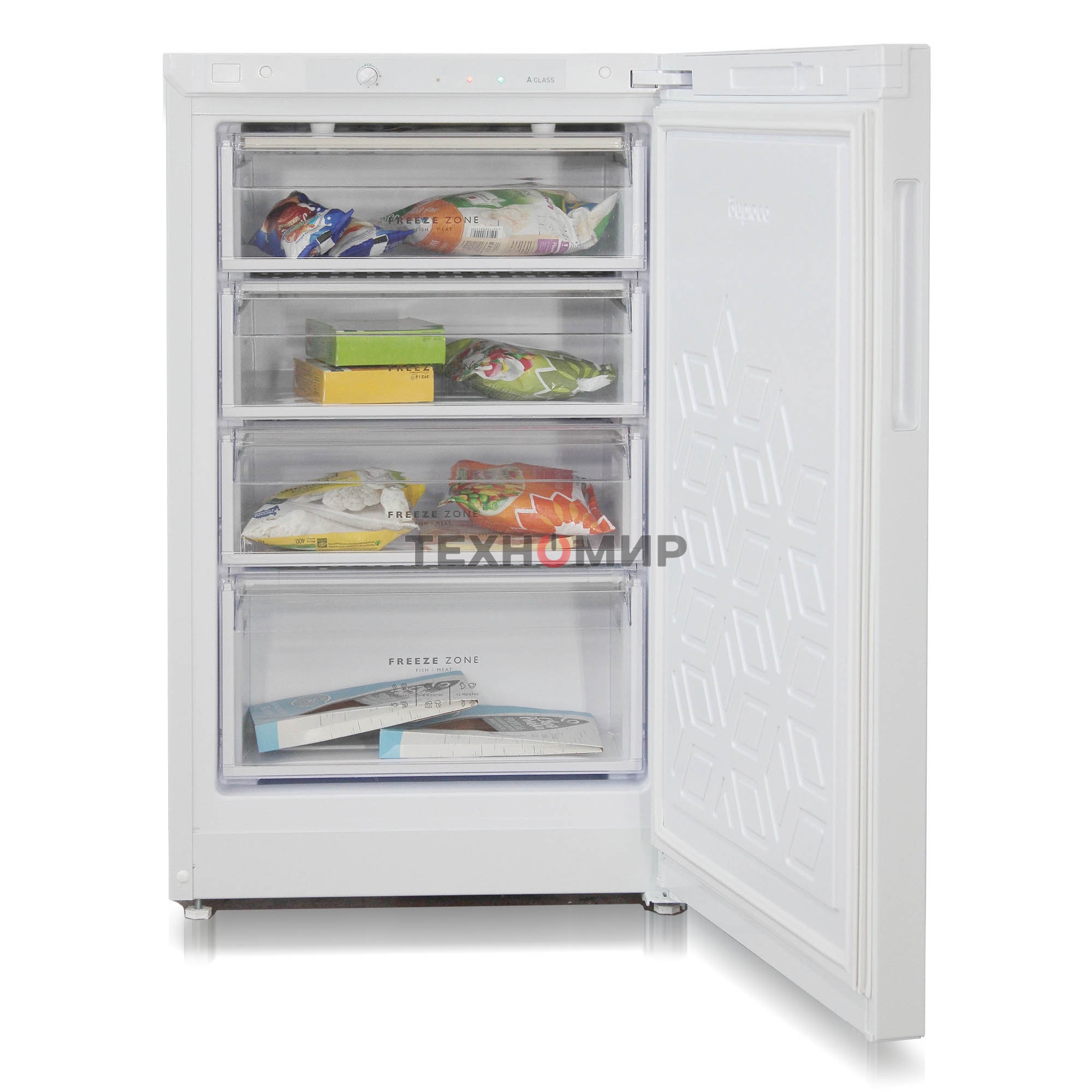 Морозильная камера Бирюса Б-6048 белый, 135л, 4 ящика