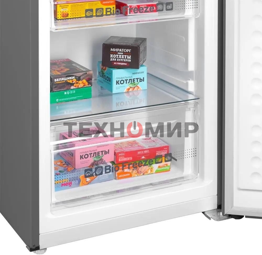 Холодильник Maunfeld MFF187NFIX10 нержавеющая сталь двухкамерный 232/98л морозилка снизу