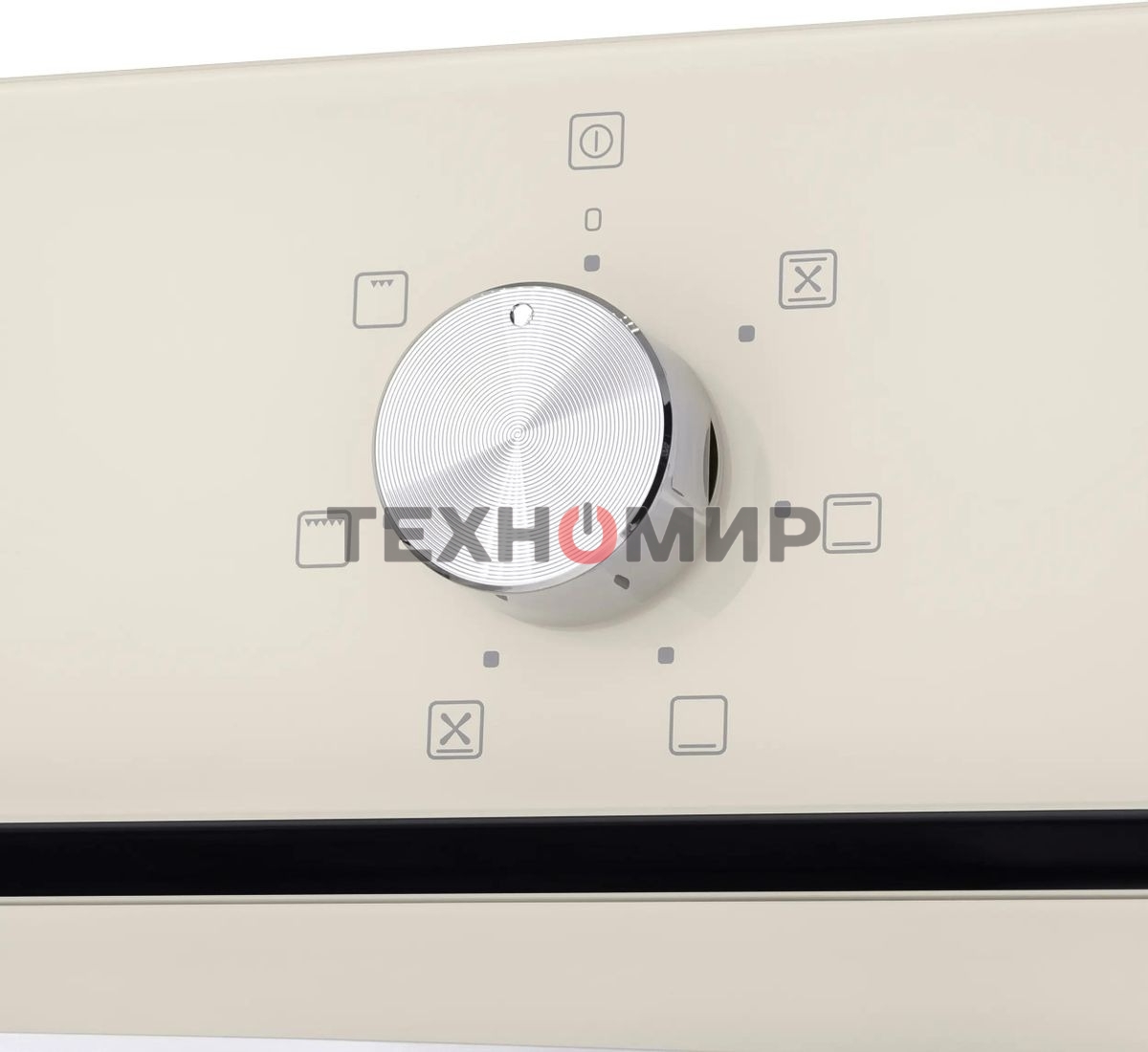 Шкаф духовой электрический Maunfeld EOEC516BG, встраиваемый, 51л, дверца с 2 стеклами, бежевый