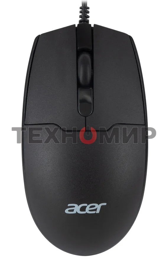 Мышь проводная Acer OMW126 черный, 1200 dpi, USB, кнопки - 3