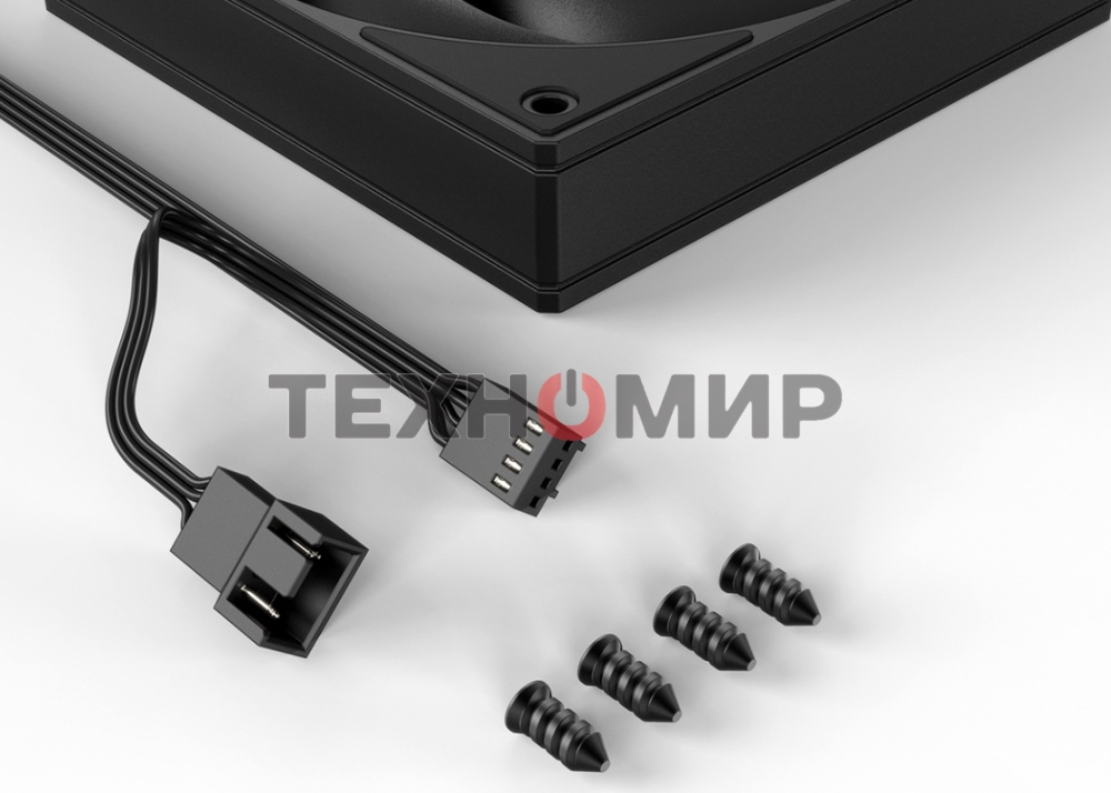 Вентилятор для корпуса ID-Cooling AS-120-K черный, 120 мм, 2000 об/мин, 27.2 дБ, 4 pin