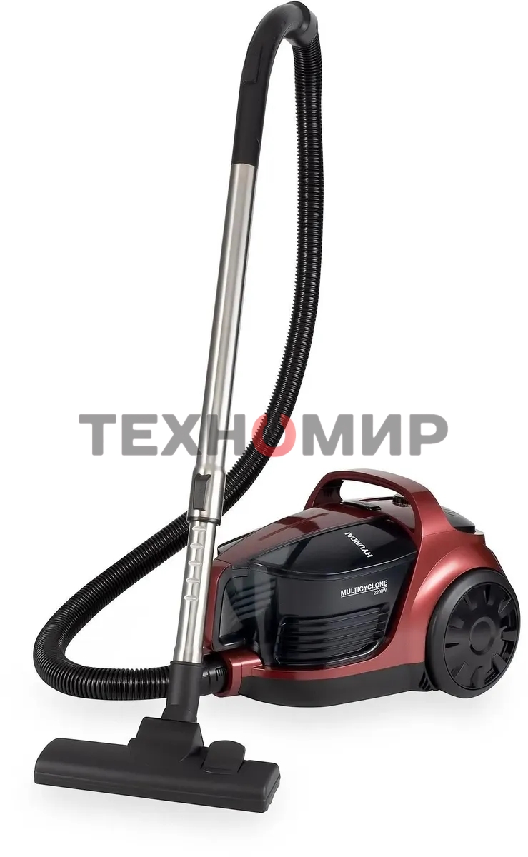 Пылесос Hyundai HYV-C2645 красный/черный, 380/2200 Вт, уборка сухая, пылесборник контейнер 3,5 л