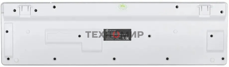 Клавиатура проводная Oklick 420MRL 1091227, USB, белый