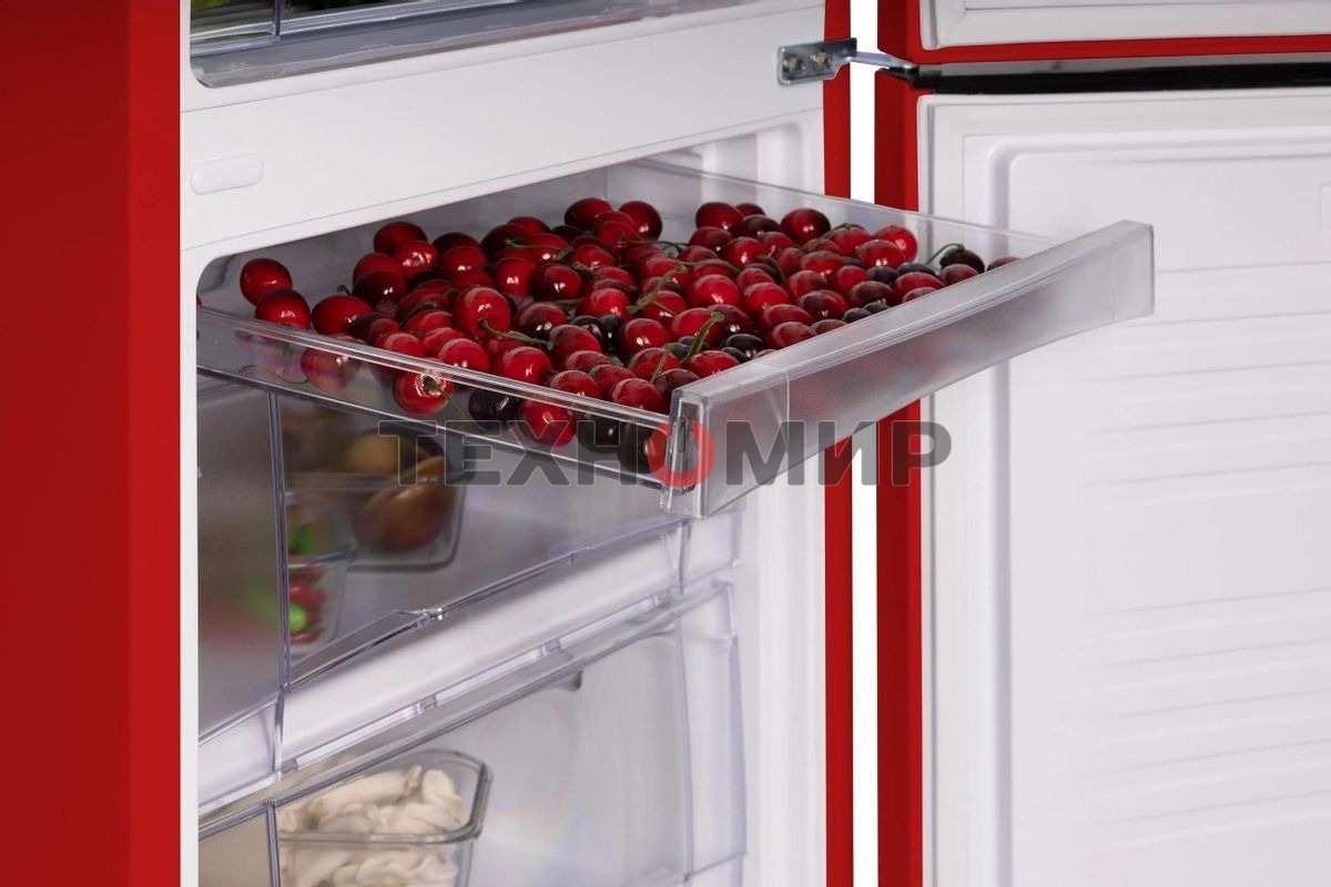 Холодильник Nordfrost NRB 162NF R красный двухкамерный 205/105 л морозилка снизу