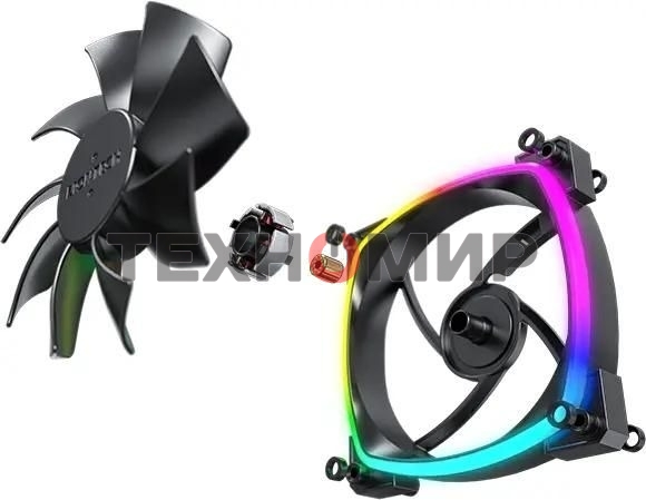 Вентилятор для корпуса Montech AX120 ARGb 120х120x25 черный 4-pin 27дБ (AX120 PWM BLACK) Ret