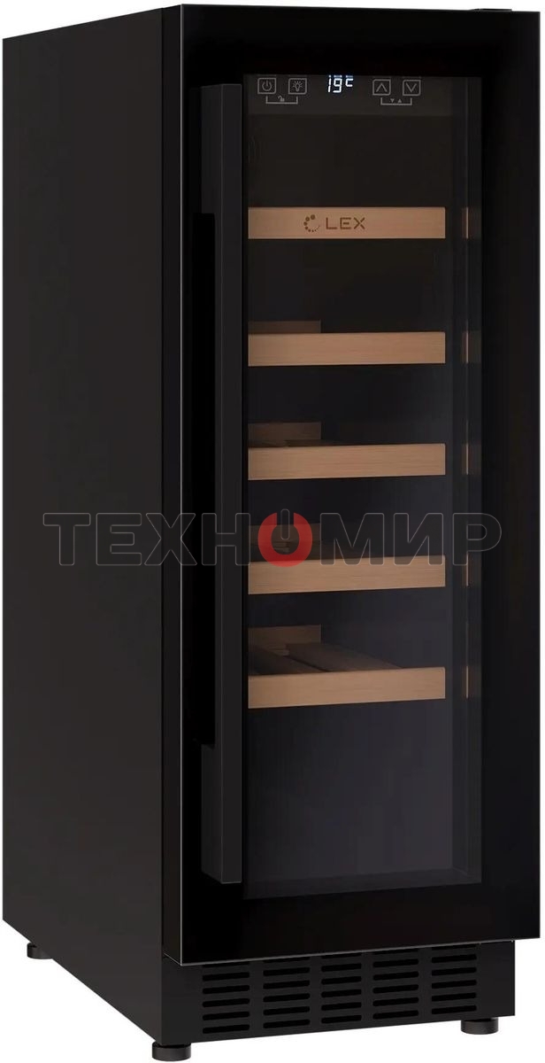 Винный шкаф LEX LWD3020BL 1-нокамерн. черный