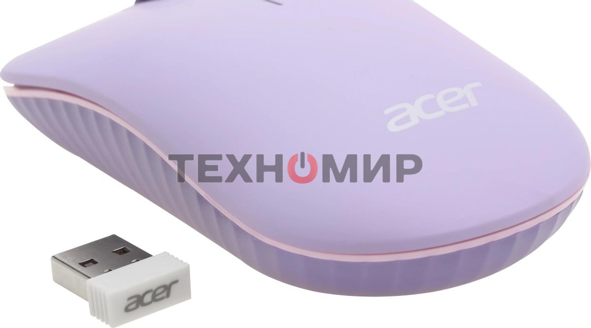 Комплект клавиатура + мышь Acer OCC205 беспроводной USB, 1200 dpi, фиолетовый